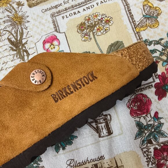 👑POSH NWT Women's Mink Suede Birkenstock Boston Shoes - Narrow Fit - Picture 4 of 5